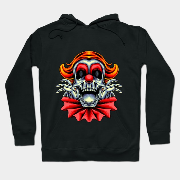 clown skull Hoodie by Arjanaproject